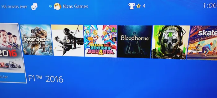 PS4 Slim 1TB + 1 contr. + 17 jogos por R$1650. Perfeito estado!