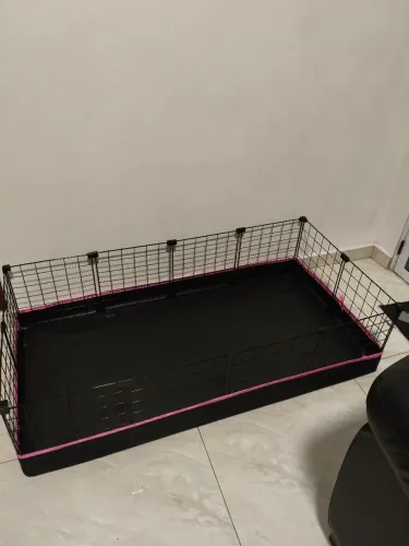 Cercado aramado para porquinho da Índia e coelhos 60x90x120 com tapete