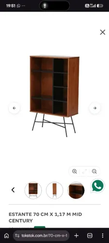 ESTANTE 70 CM X 1,17 M MID CENTURY