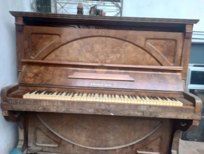 Piano Antigo Alemão A. Heindorff Berlin - Relíquia 100 Anos - Madeira Nobre