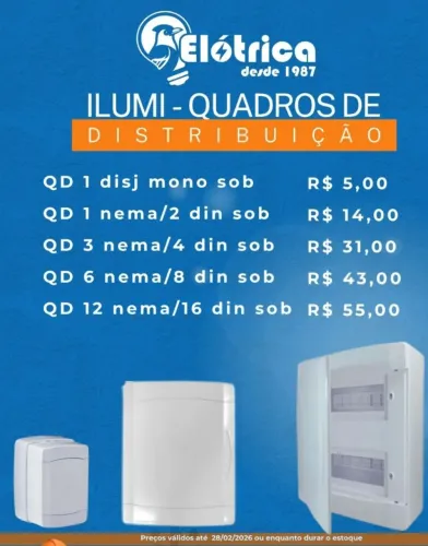 Quadro eletrico de sobrepor 