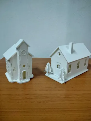Kit Vila de Natal - Miniaturas para Vela de LED (Impressão 3D)