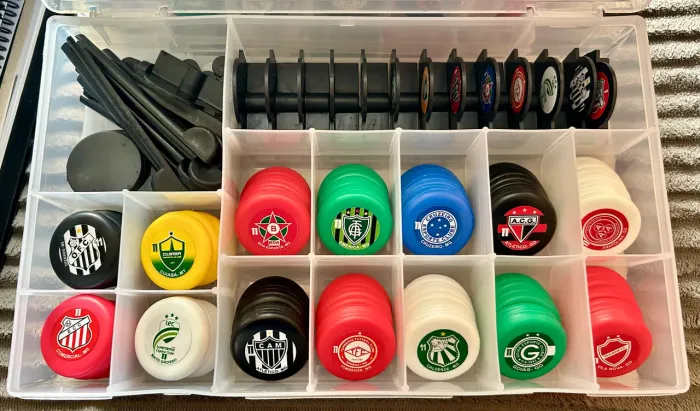 Futebol de Botão Caixa com 14 Clubes MG, GO, MT, MS