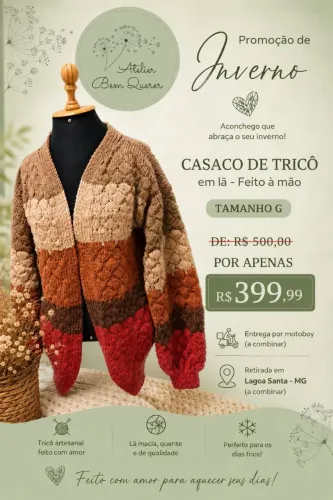 Casaco Tricot Artesanal 
