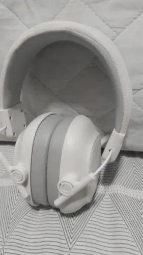 Abafador Protetor De Ruído Infantil Adulto Regulável Branco 32db