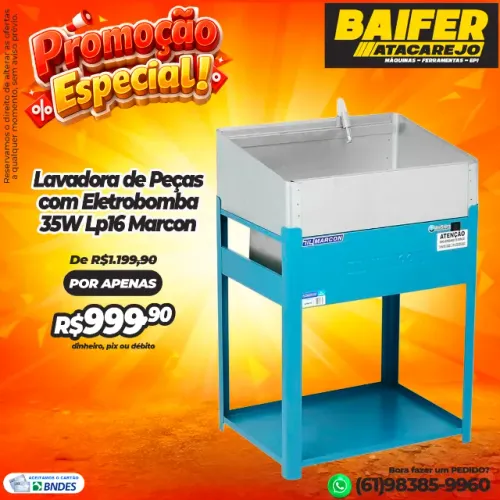 Lavadora de Peças com Eletrobomba 35W Lp16 Marcon