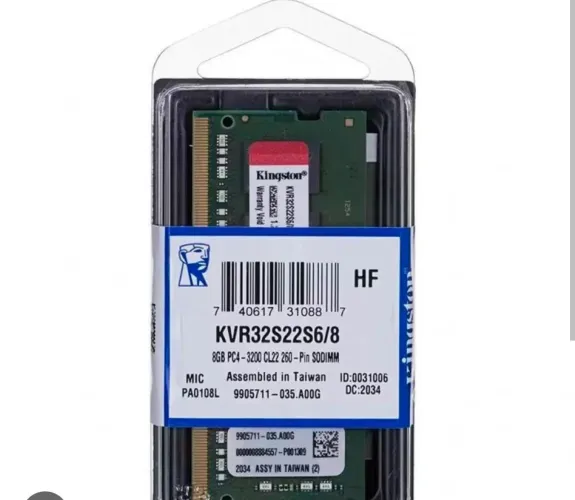 Memória ddr4 8gb Kingston 3200