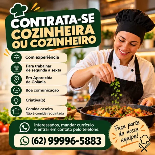 Vaga para Conzinheira (o)