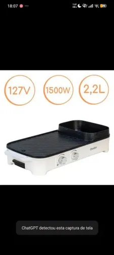 Grill elétrico / chapa elétrica gourmet