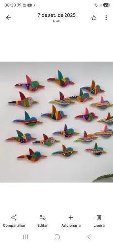 Pássaros  decorativos  de parede