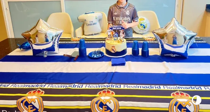 toalha de mesa real madrid para aniversário