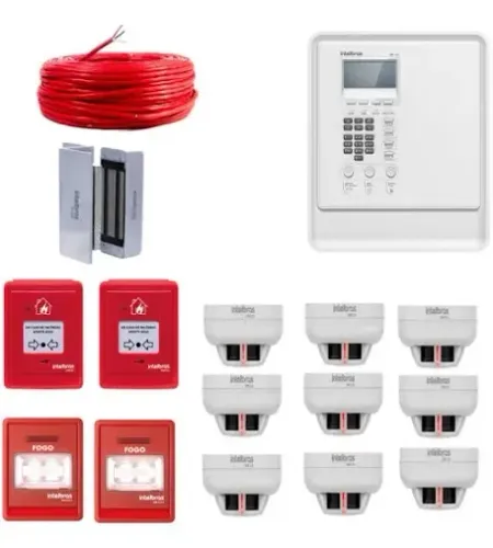 Kit alarme de incêndio monitorado