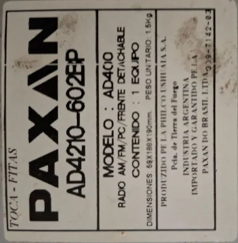 Radio Toca Fitas Philco Paxan seminovo!!+