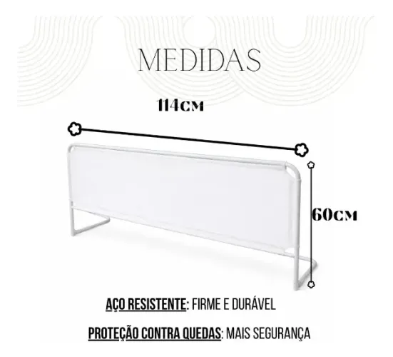 Grade para Cama - Proteção Para Criança, Idoso e Bebê Criança