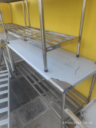 Bh mesa total inox 190x70 com sub mesa gradeada 