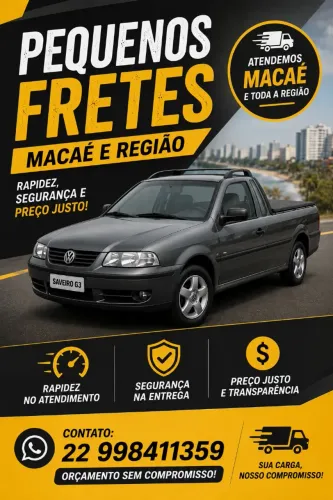 Faço pequenos fretes Macaé e região
