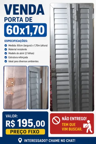 Porta aluminio 60x170
