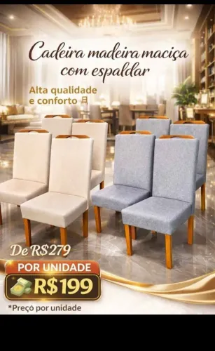 Cadeira madeira macica novas com espaldar pronta entrega