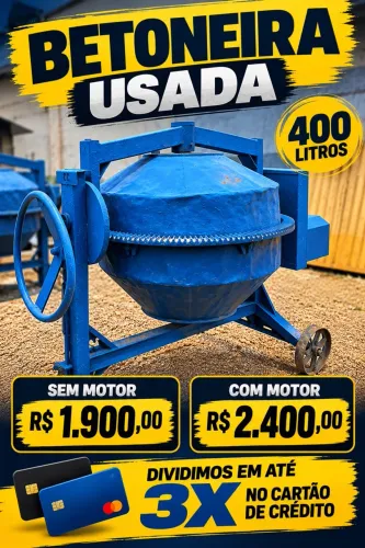 Vendo Betoneira 400lt usada