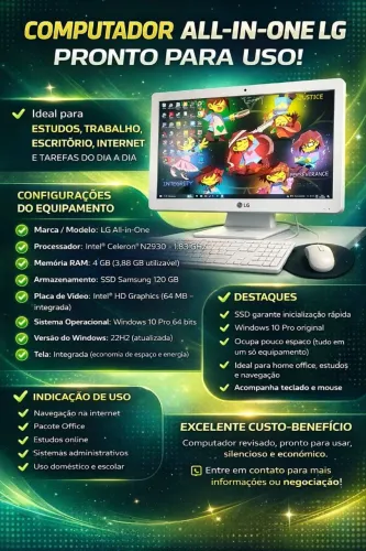 Pc all in one da LG com SSD