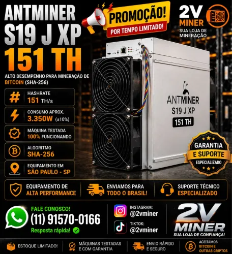 ? ANTMINER S19 J XP 151TH - PROMOÇÃO ?