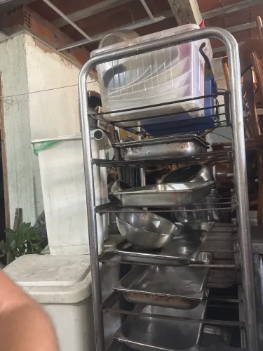 Estante em aço inox pra cozinha alimentos prontos