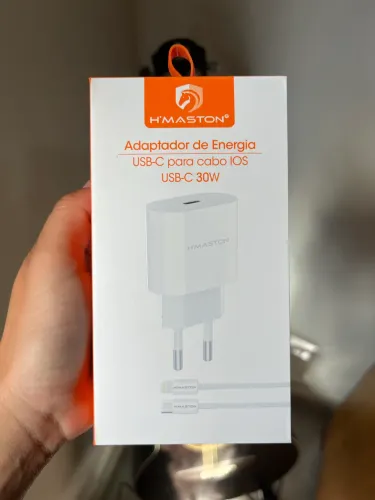 Carregador 30w Usb-c + Cabo Lightning Iphone 1m Hmaston