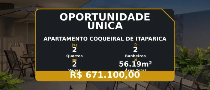 Exclusivo apartamento em Coqueiral de Itaparica, perfeito para quem busca conforto!
