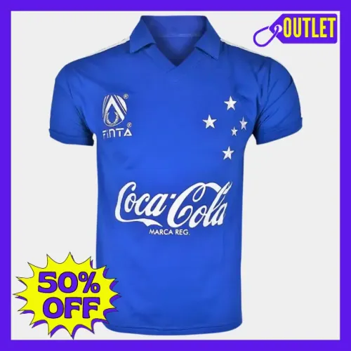 Camisa Cruzeiro 1991-1992 - Retrô - Bordada - 100% Algodão - FRETE GRÁTIS
