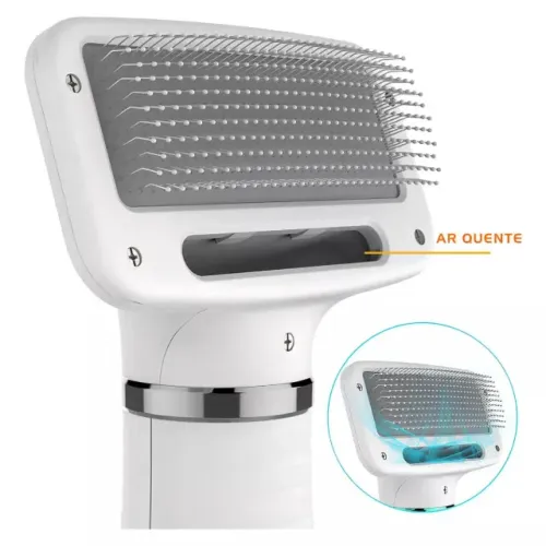 ? Escova Secadora 2 em 1 Pet Grooming - Seca + Escova | Toque Profissional em Casa