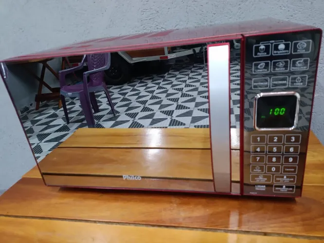 Microondas philco 25 litros vermelho 220voltz