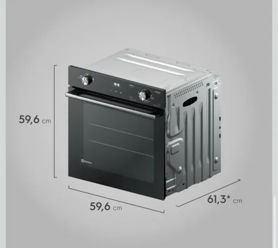 Forno de embutir electrolux a gás 80L