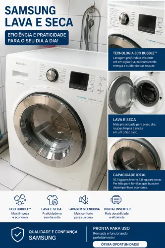Lava e Seca Samsung EcoBubble 10,1kg / 6kg - Digital Inverter