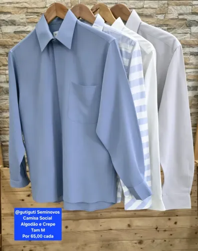 Camisa Social Tam M 03 Por