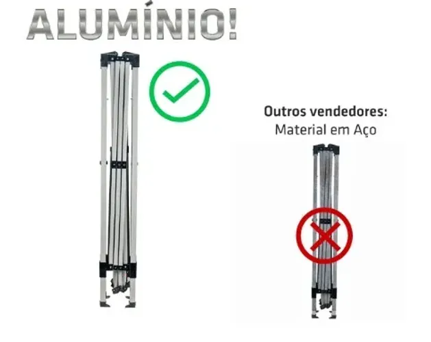 Tenda Articulada 3x3m Articulado Alumínio Praia Camping Com Bolsa-gelo