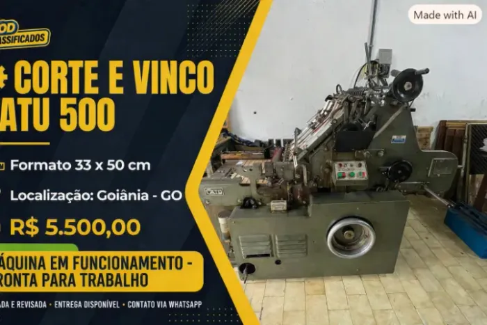 Corte e Vinco Catu 500 (33 x 50 cm) - Goiania - R$ 5.500,00 - Cód. 112