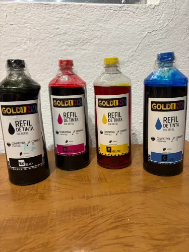Refil de tinta goldink 1000ml 4 cores