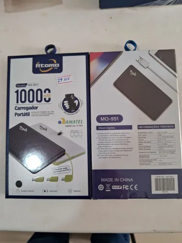 Carregador Portátil Átomo  10.000 mAh MO-951