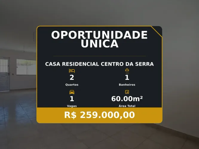 Casa Aconchegante com 2 Quartos no Residencial Centro da Serra - Não Perca!