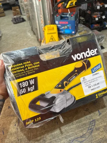 Máquina assentar piso a bateria 180w MAP 125 VONDER
