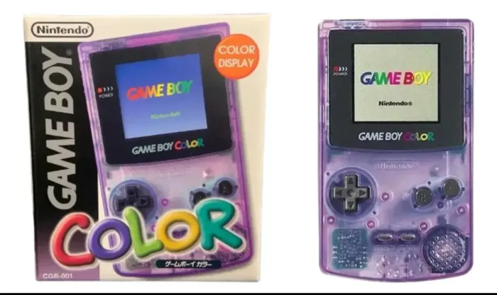 Game boy color (cib ) atomic purple - console + manuais
