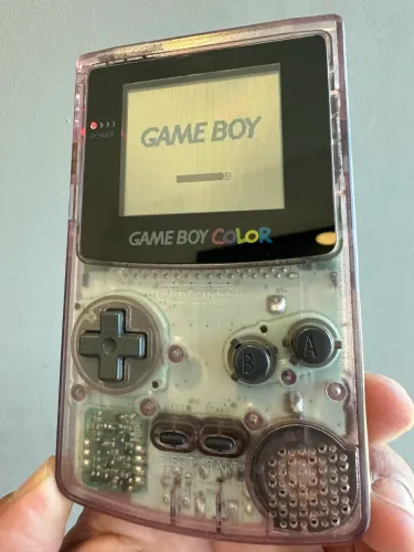 GAME BOY COLOR ATOMIC PURPLE ORIGINAL - IMPECÁVEL + POKEMON CRYSTAL REPRO