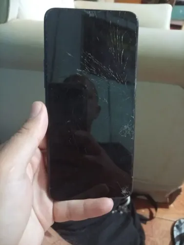 Carcaça do Samsung A20S azul pra consertar ou retirar peças 
