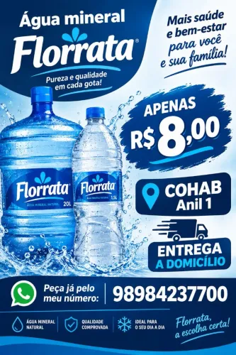 Água mineral Floratta distribuidora Guterres 