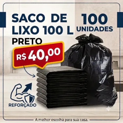 Saco de Lixo 100 litros Reforçado