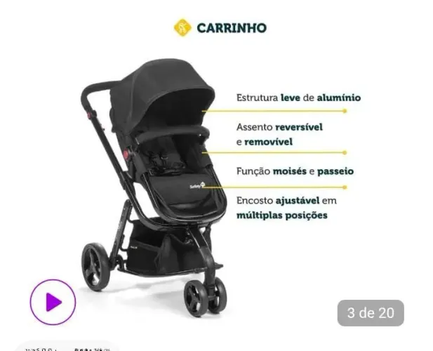 Carrinho de bebê Moisés