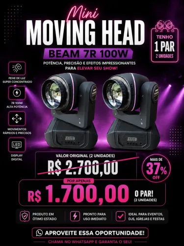 Mini moving head beam 7R - 100w