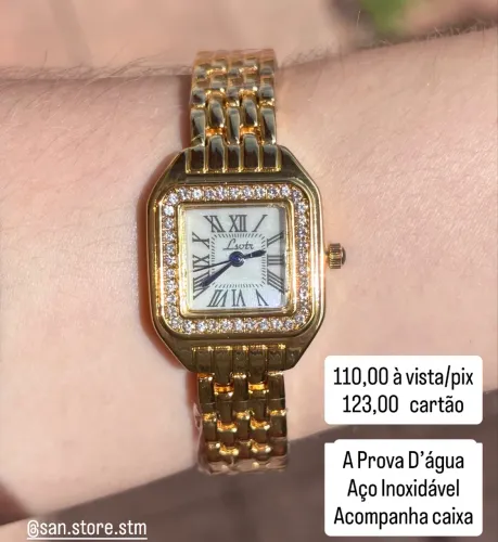 Relógio Feminino em Aço a Prova Dagua