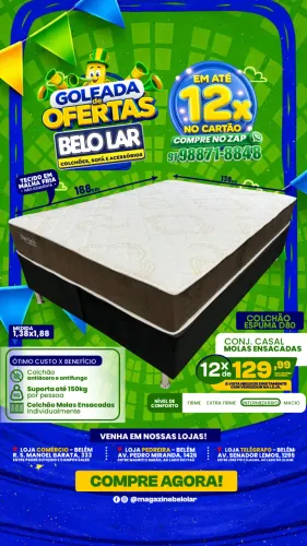 Cama Casal Molas Ensacadas