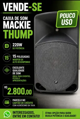 VENDE-SE CAIXA DE SOM MACKIE THUMP